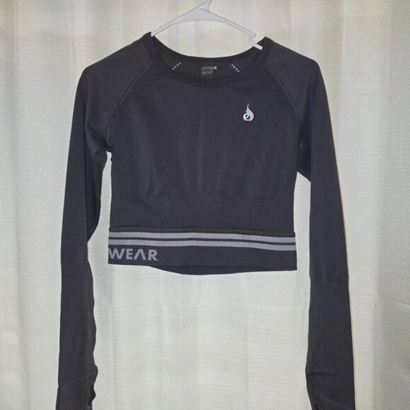 🚲 Ryderwear Freestyle long sleeve athletic crop top. MED. Bike Performance - Picture 3 of 5